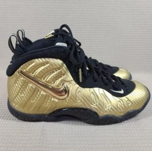 Nike Air Foamposite Pro Metallic Gold Style # 644792-701 Size 6.5Y Women’s 8